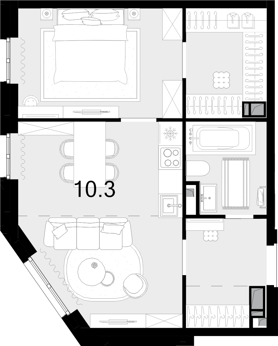2 ккв (Евро) 46,1 м²