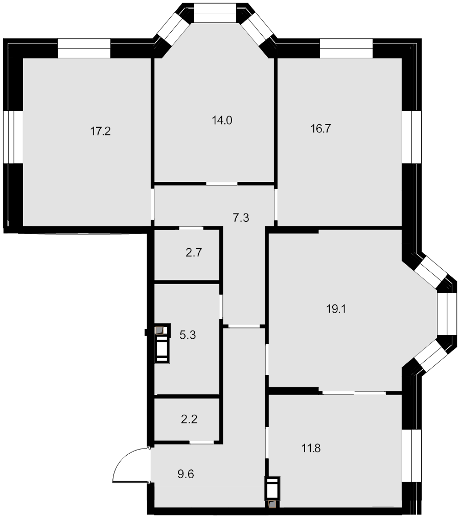 4 ккв 105,7 м²