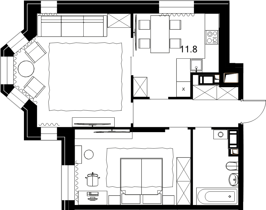 2 ккв 62 м²