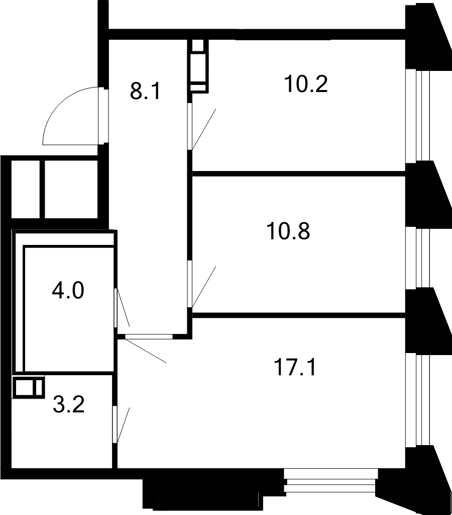 2 ккв 52,6 м²