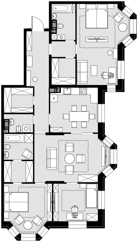 4 ккв 127,5 м²