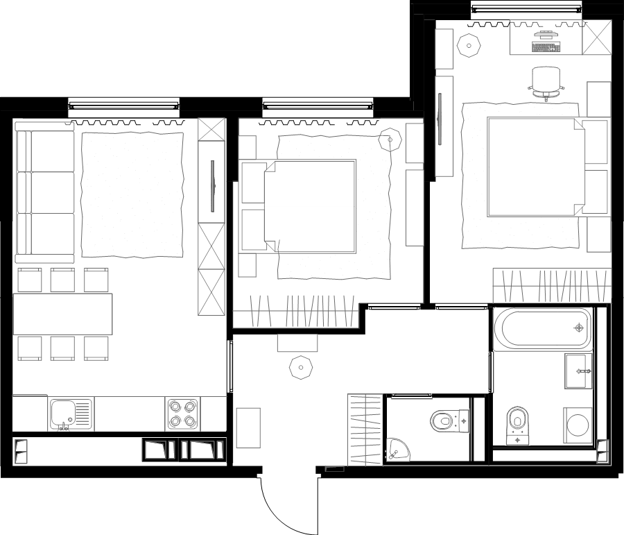 3 ккв (Евро) 61,9 м²