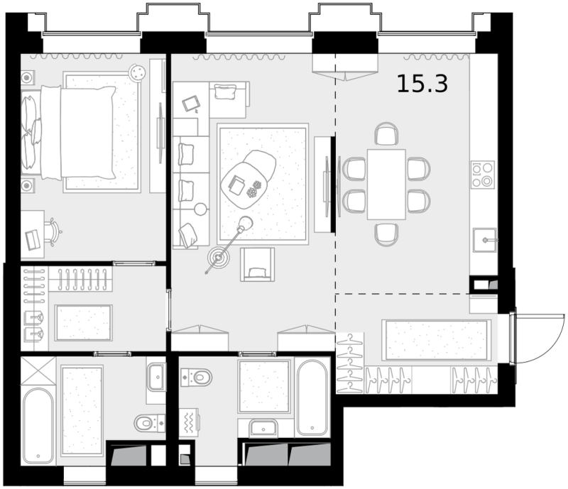 2 ккв (Евро) 77,5 м²