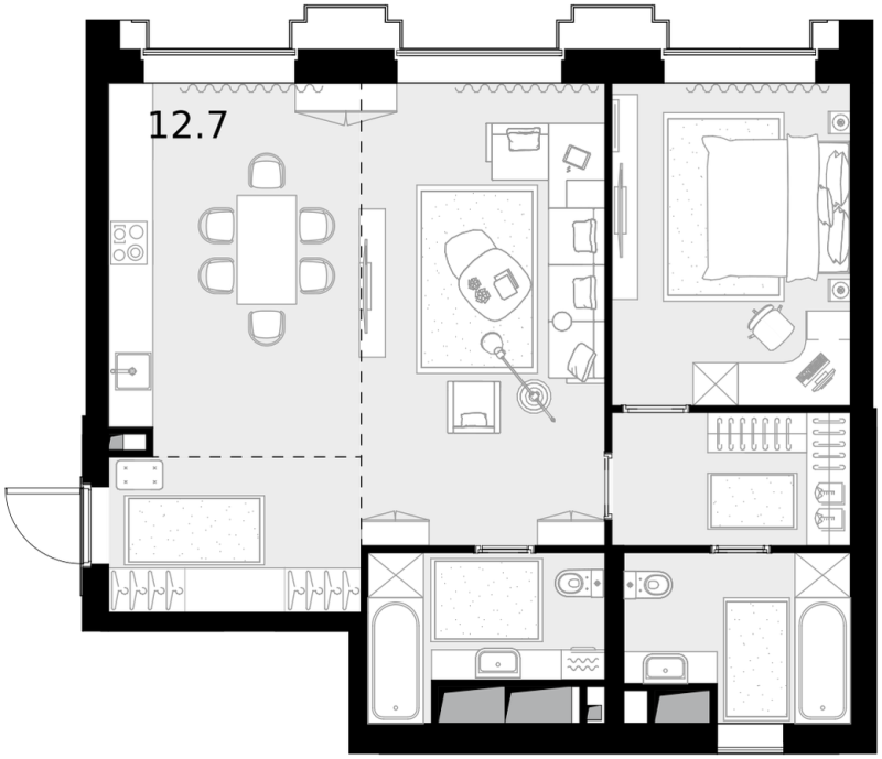 2 ккв (Евро) 77,8 м²