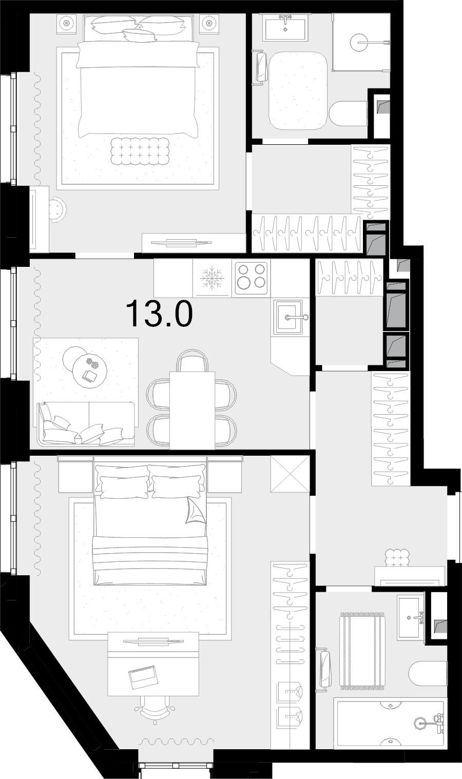 2 ккв 63,4 м²