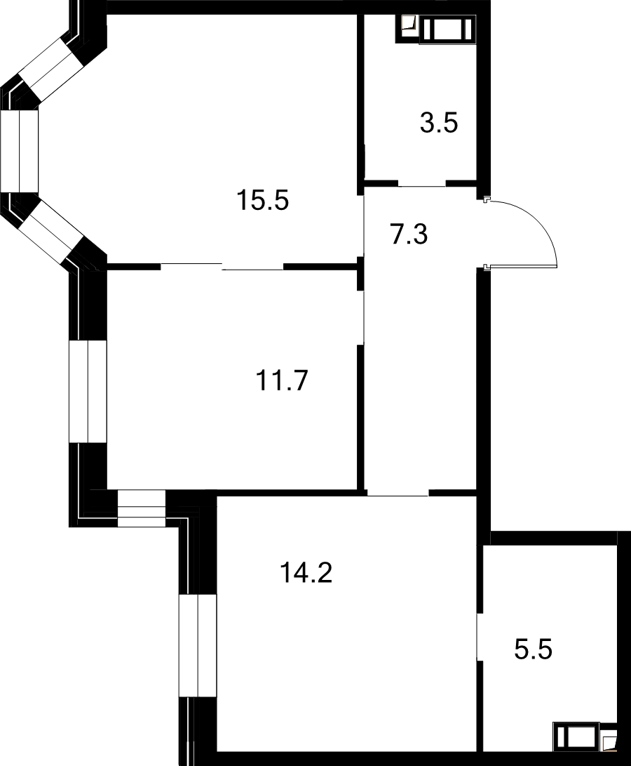 2 ккв 57,7 м²