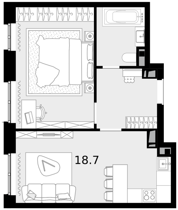 2 ккв (Евро) 46,3 м²