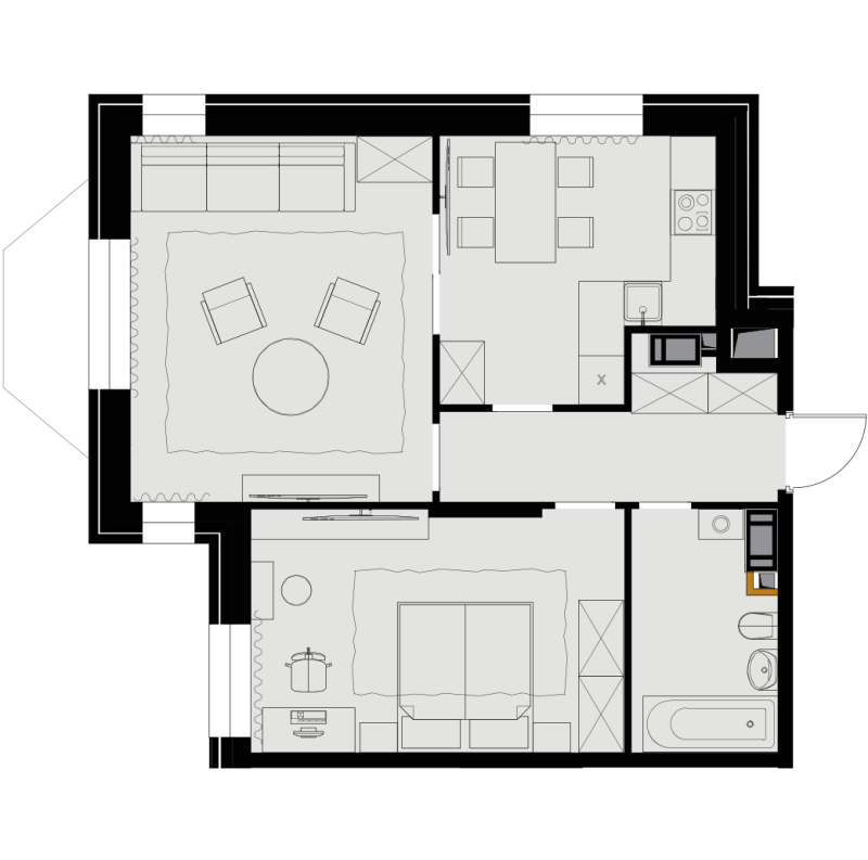 2 ккв 63,3 м²