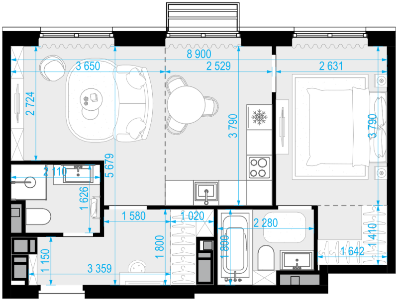 2 ккв (Евро) 47,3 м²