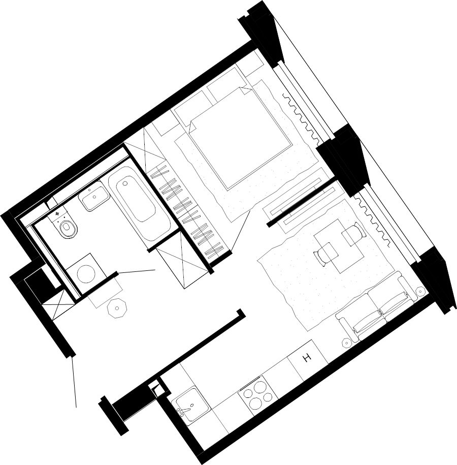 1 ккв 34,4 м²