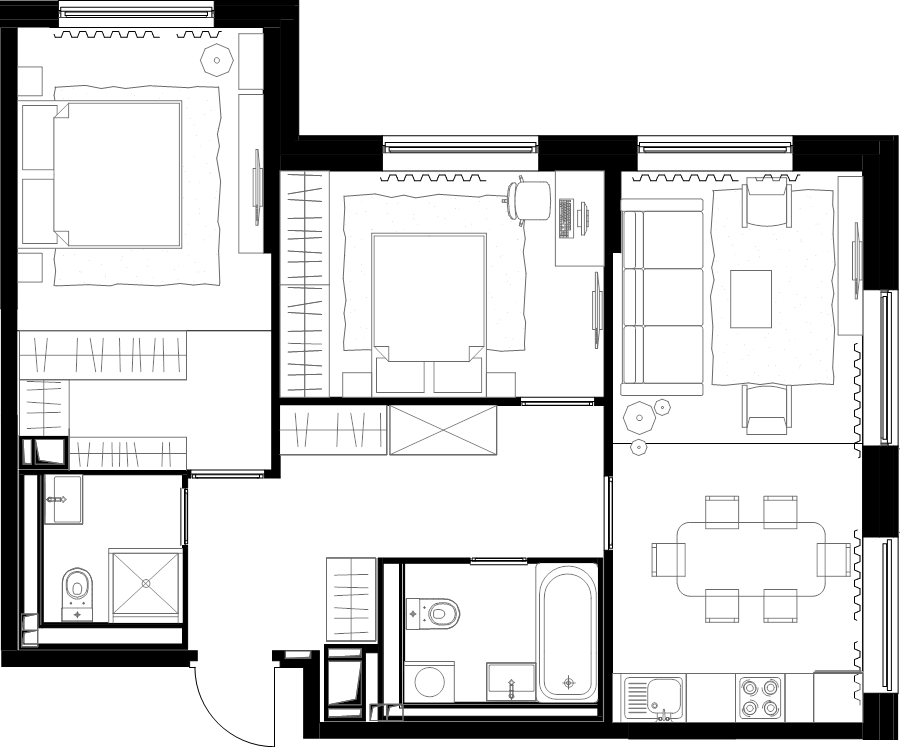 3 ккв (Евро) 66,1 м²