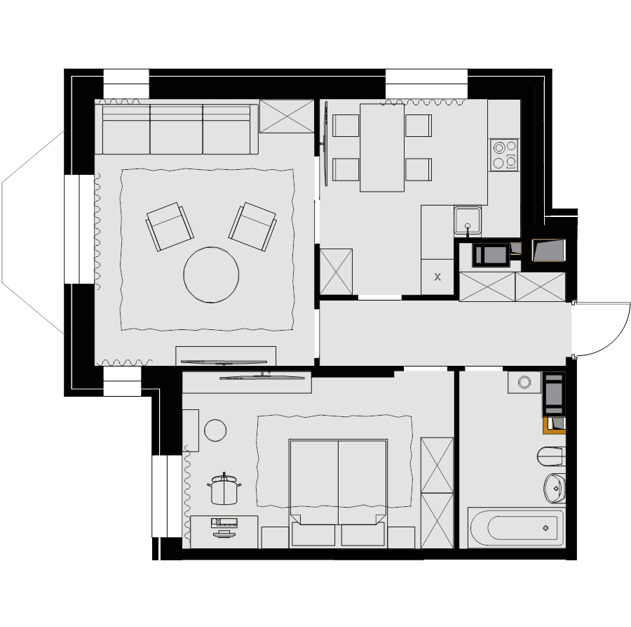 2 ккв 59,6 м²