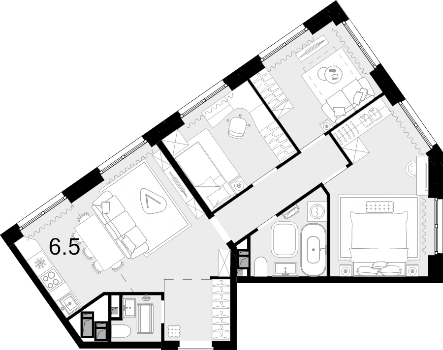 4 ккв (Евро) 67,2 м²