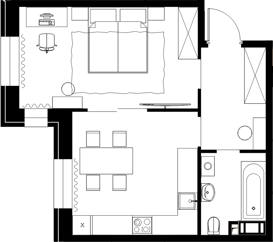 1 ккв 41,6 м²