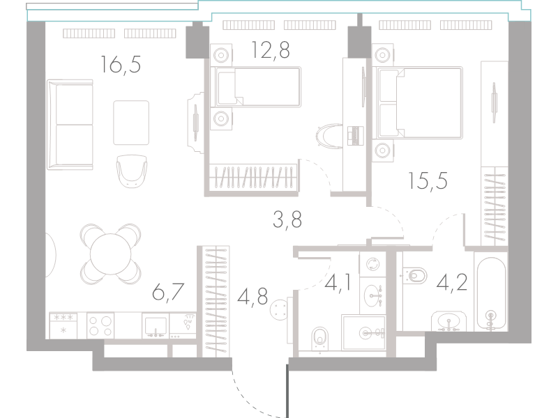 3 ккв (Евро) 68,4 м²