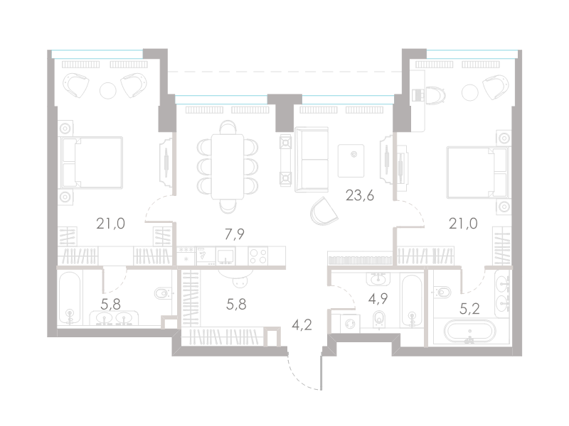 3 ккв (Евро) 99,4 м²