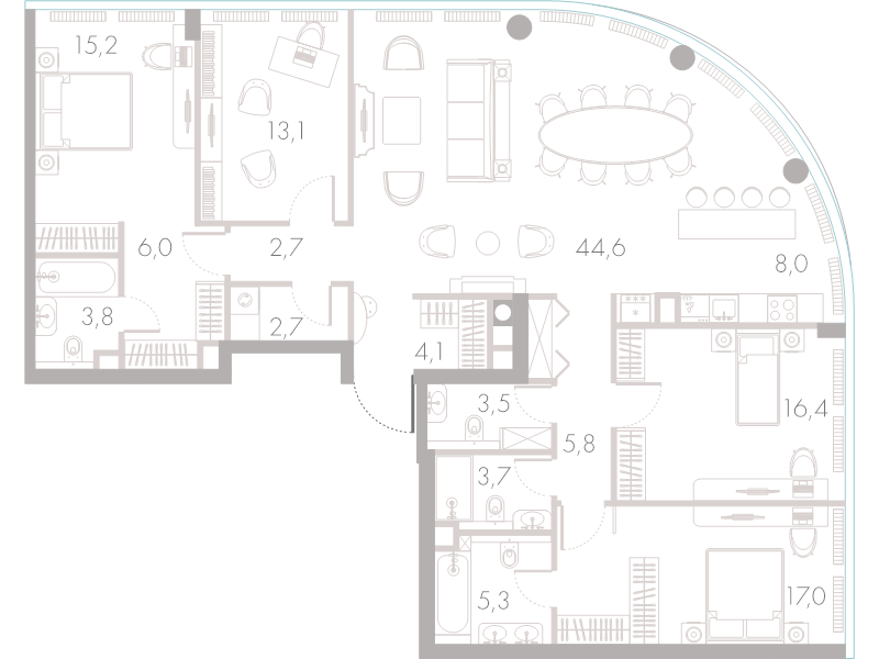 5 ккв (Евро) 151,6 м²