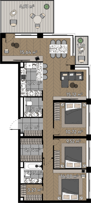 4 ккв (Евро) 104,5 м²