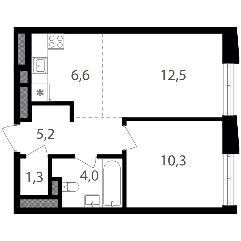 2 ккв (Евро) 39,7 м²