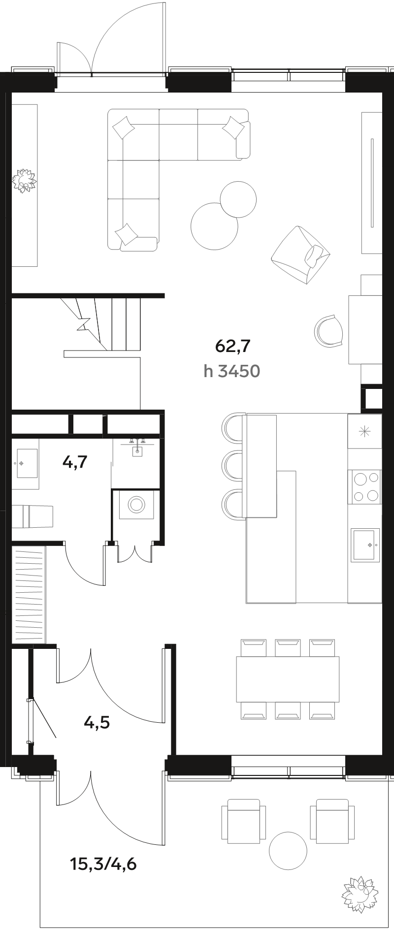 3 ккв 169,5 м²