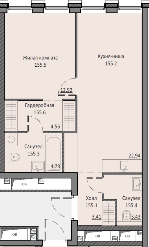 2 ккв (Евро) 52,4 м²