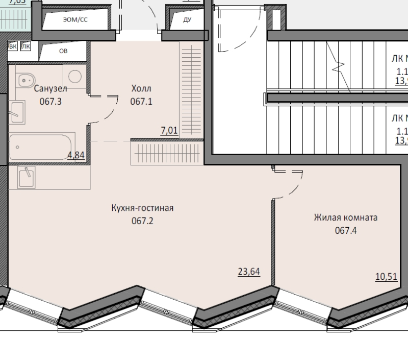2 ккв (Евро) 46 м²