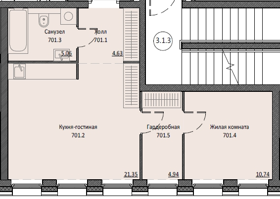 2 ккв (Евро) 47 м²