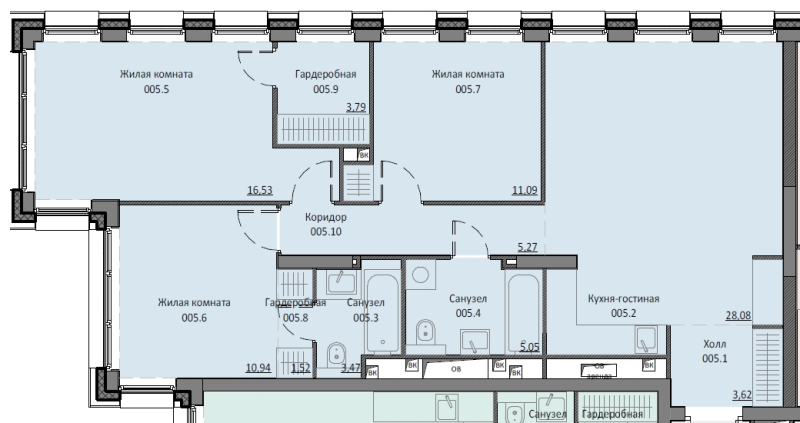 4 ккв (Евро) 89,5 м²