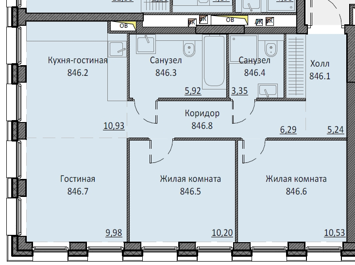 3 ккв (Евро) 62,2 м²