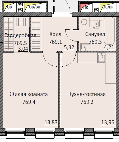 1 ккв 40,4 м²