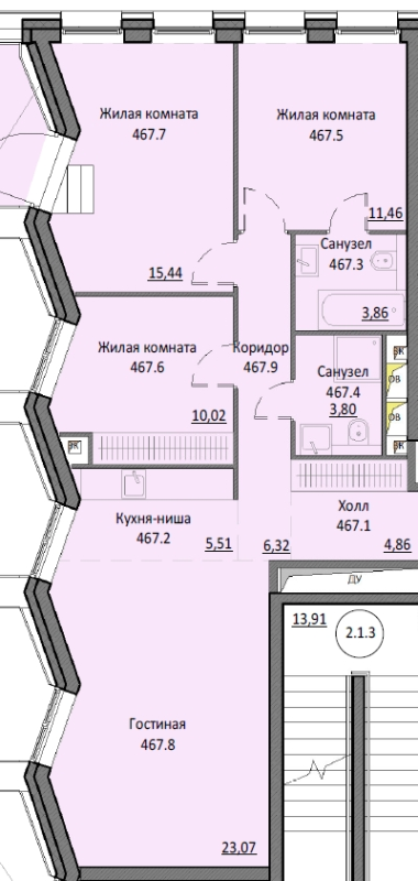 4 ккв (Евро) 82,8 м²
