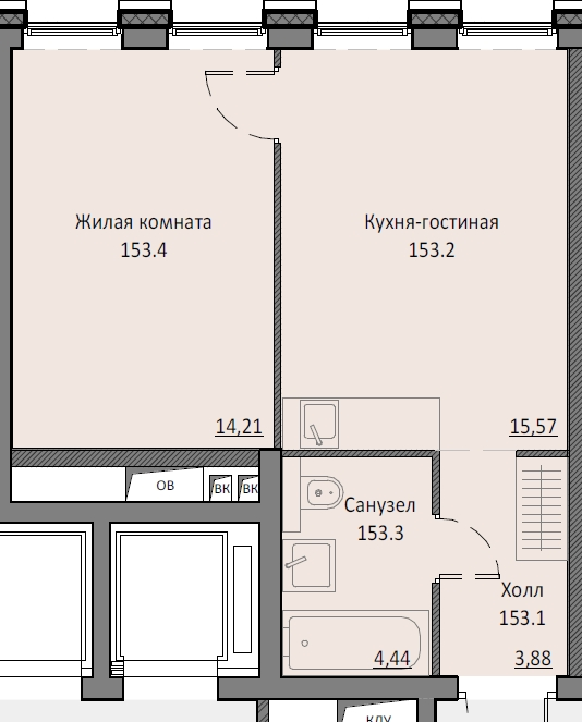 2 ккв (Евро) 38,2 м²