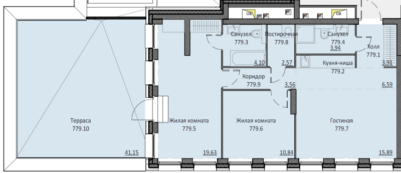 3 ккв (Евро) 111,5 м²