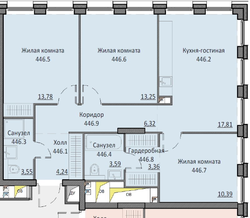4 ккв (Евро) 75,6 м²