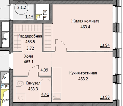 1 ккв 40,2 м²