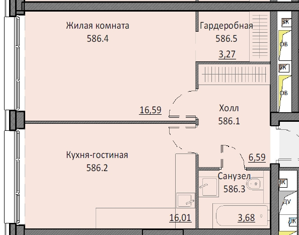 2 ккв (Евро) 46,1 м²