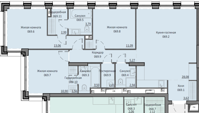 4 ккв (Евро) 89,5 м²