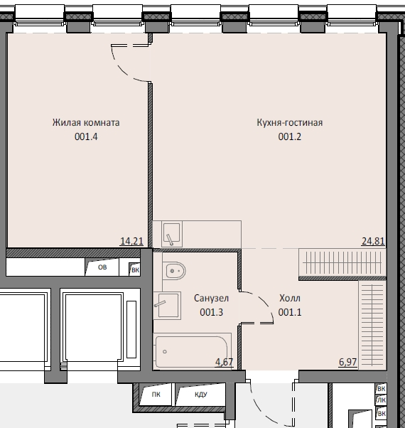 2 ккв (Евро) 50,5 м²