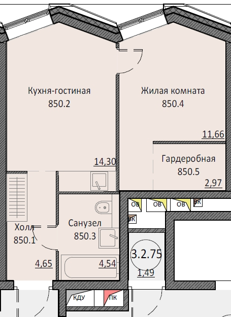 1 ккв 38,2 м²