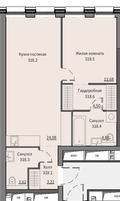 2 ккв (Евро) 51,9 м²