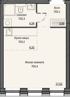 Студия 30,2 м²