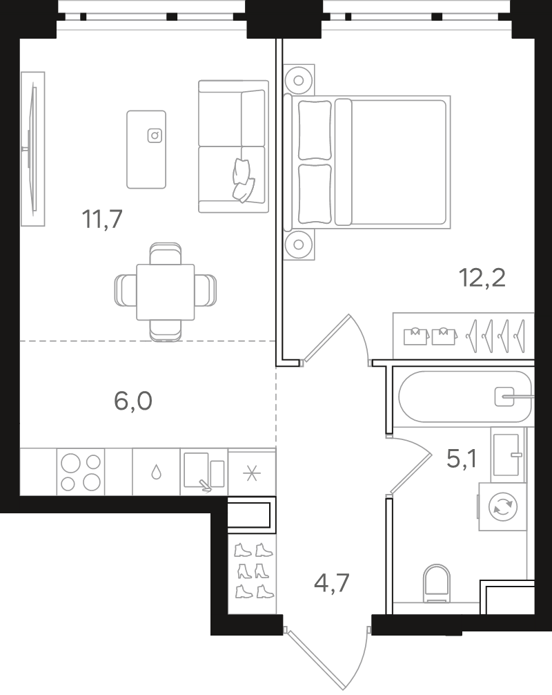 2 ккв (Евро) 39,7 м²