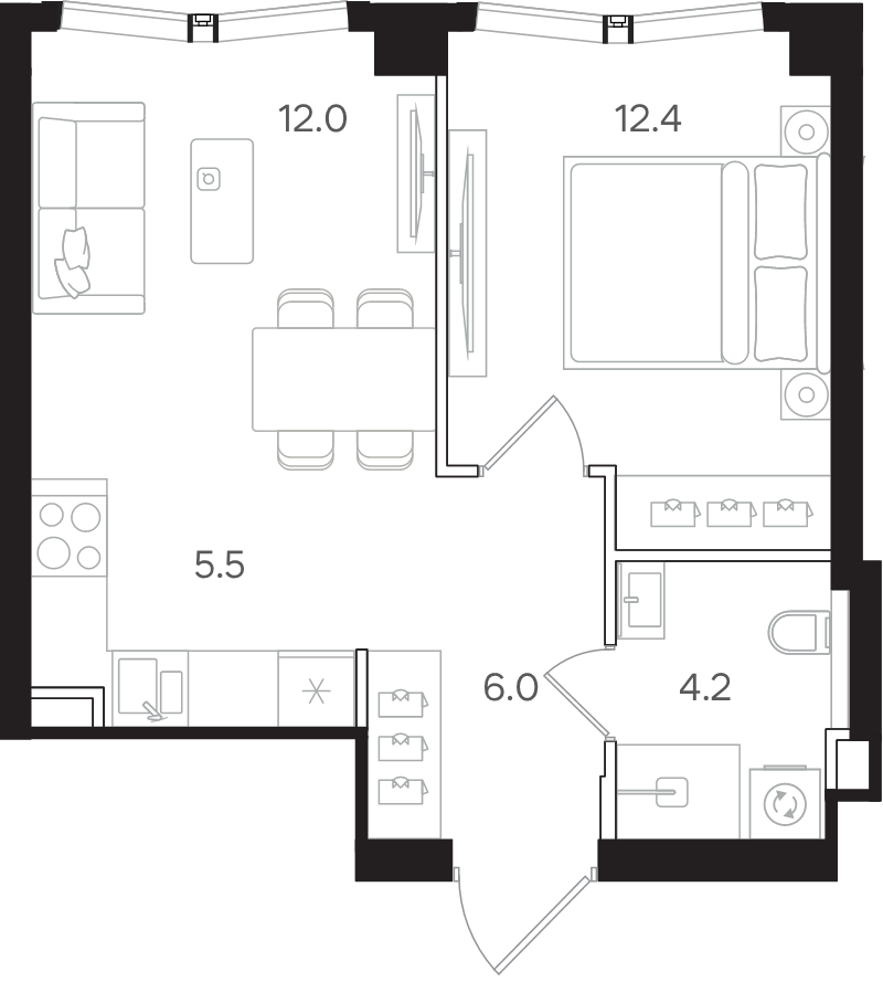 2 ккв (Евро) 40,1 м²