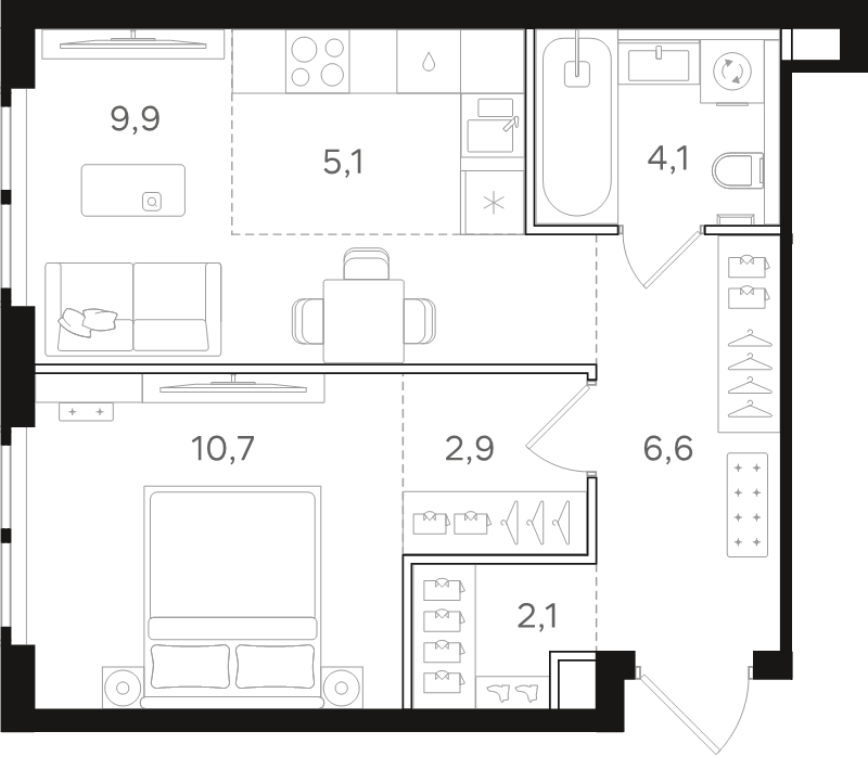 1 ккв 41,4 м²