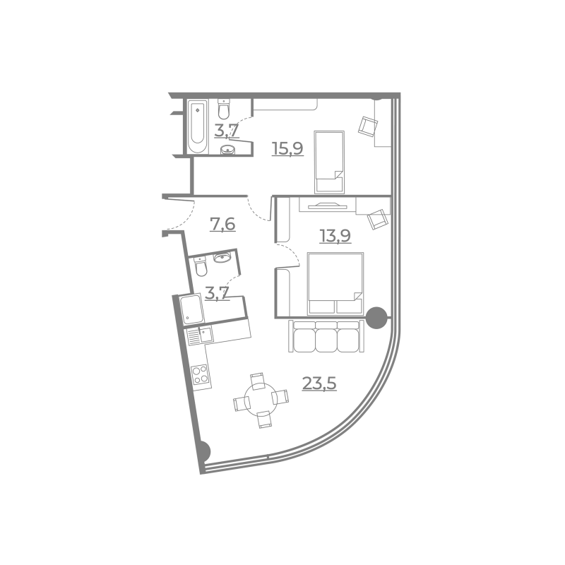 3 ккв (Евро) 68,3 м²
