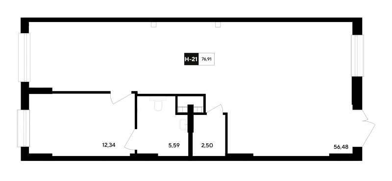 К. пом 76,9 м²
