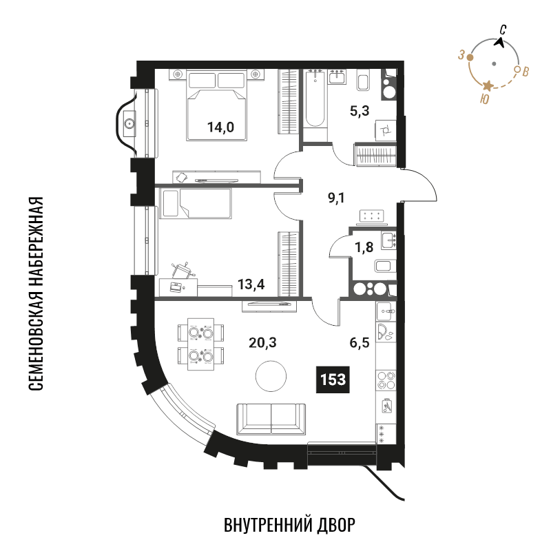 3 ккв (Евро) 70,4 м²