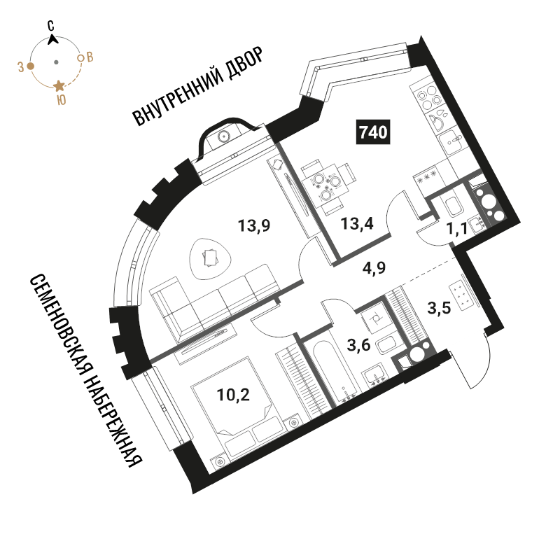 2 ккв 50,6 м²