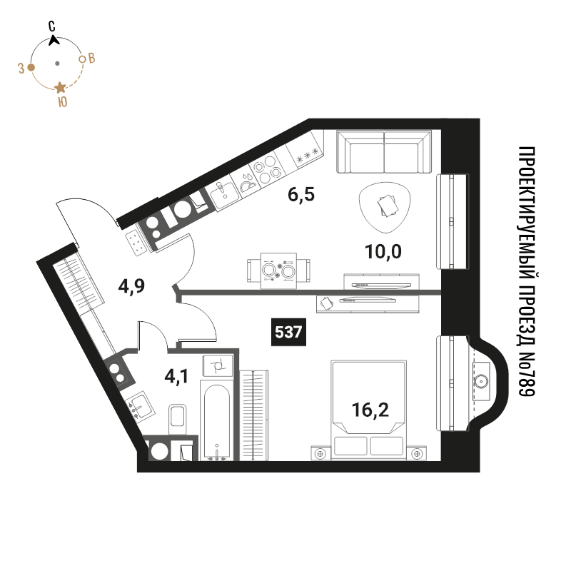 2 ккв (Евро) 41,7 м²