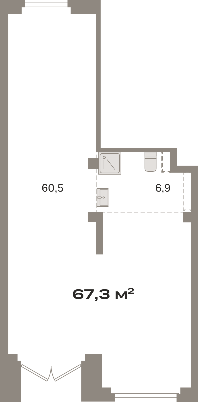 К. пом 67,3 м²